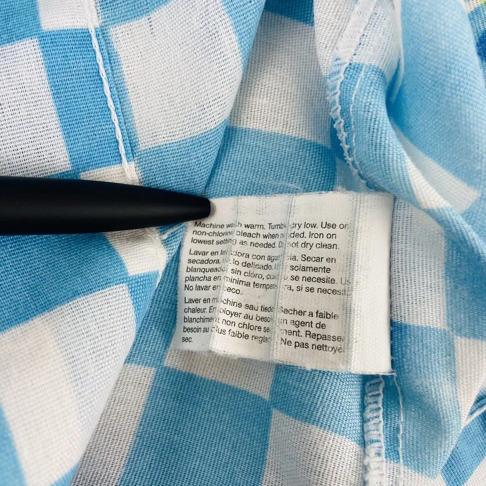 Vintage 2000 Blues Clues Pillow Case Blue Checked Border Y2k Standard Size